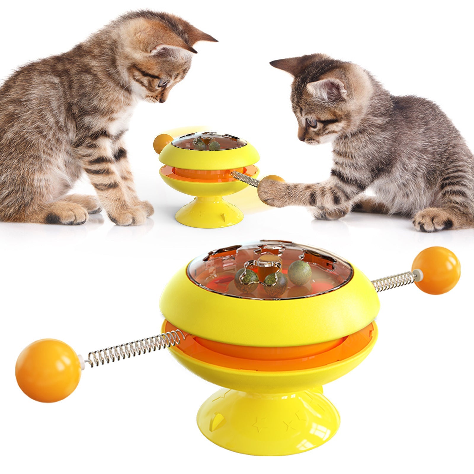 Engaging Playtime with Rotatable Cat Toys Supplies With Catnip